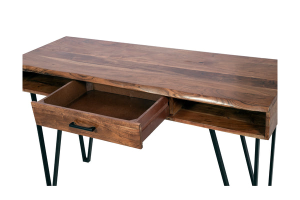 Porter Designs Banff Solid Acacia Wood Modern Desk Brown 10-190-05-1101