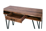 Porter Designs Banff Solid Acacia Wood Modern Desk Brown 10-190-05-1101