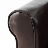 Isaac Tufted Brown Leather Club Chair Noble House