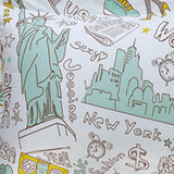 New York Green Queen 5pc Quilt Set