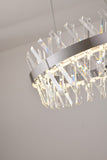 Bethel Chrome LED Chandelier in Metal & Crystal