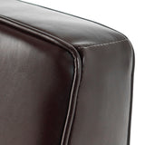 Isaac Tufted Brown Leather Club Chair Noble House
