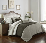 Osnat Brown Queen 10pc Comforter Set