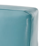 Yonkers Oversized Teal Blue Bonded Leather Club Chair Noble House