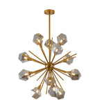 Bethel Gold Chandelier in Metal & Glass