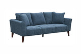 Porter Designs Percy Soft Microfiber Contemporary Sofa Blue 01-33C-01-5311