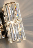 Bethel Chrome Wall Sconce in Metal & Crystal