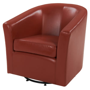 Hayden Bonded Leather Swivel Tub Chair - Luxurious Design with Sturdy Frame for Ultimate Comfort
