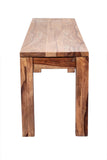 Porter Designs Urban Solid Sheesham Wood Contemporary Dining Bench Natural 07-117-13-1402