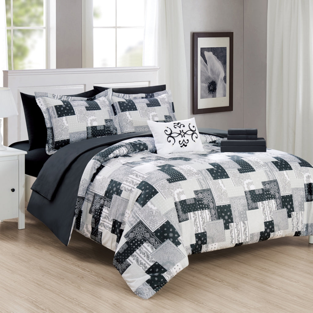 Millennia Black Twin 6pc Comforter Set