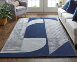 Nash Hand-Tufted Graphic Rug - Mid-Century Inspired Wool/Viscose Blend with Art Deco Flair