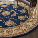 Nourison Nourison 2000 2022 Persian Handmade Tufted Indoor Area Rug Navy 6' x ROUND 99446709509