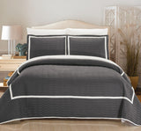 Birmingham Grey King 3pc Quilt Set