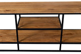 Porter Designs Delancy Solid Mango Wood Industrial TV Stand Brown 06-116-10-3057
