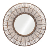 Zuo Modern Toto Rattan, Fir Wood, MDF, Glass Modern Commercial Grade Mirror Antique Gold Rattan, Fir Wood, MDF, Glass