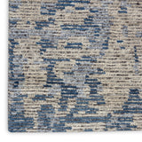 Nourison Ellora ELL04 Modern Handmade Knotted Indoor only Area Rug Graphite 5'6" x 7'5" 99446385000