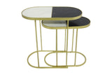 Jacqueline Marble Top Transitional End Table