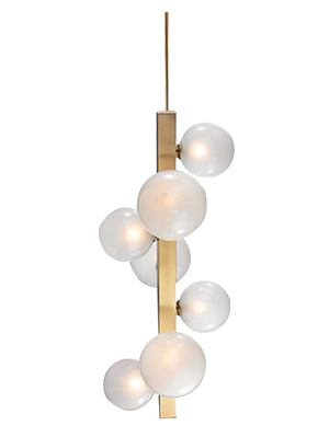 Bethel Gold Chandelier in Metal & Glass