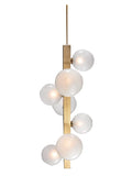 Bethel Gold Chandelier in Metal & Glass