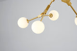 Bethel Gold Chandelier in Metal & Glass