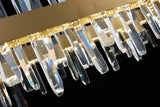 Bethel Gold LED Chandelier in Stainless Steel & Crystal