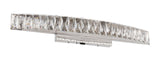 Bethel Chrome LED Wall Sconce in Stainless Steel & Crystal