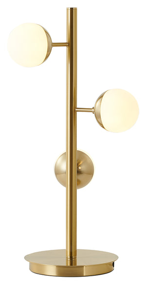 Bethel Brass Table Lamp in Metal & Glass