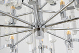 Bethel Chrome Chandelier in Metal & Crystal