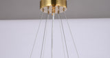 Bethel Gold Chandelier in Stainless Steel & Crystal