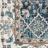 Nourison Kathy Ireland American Manor AMR01 French Country Machine Made Power-loomed Indoor only Area Rug Blue/Ivory 9' x 12' 99446883995