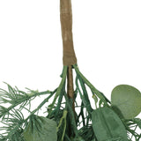 Loveren 32.5" Eucalyptus and Fir Artificial Teardrop Wreath, Green Noble House