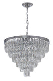 Bethel Chrome Chandelier in Metal & Crystal