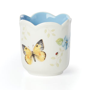 Butterfly Meadow Scalloped Blue Geranium Candle - Set of 4