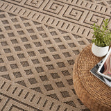 Nourison Elwood ELW05 Modern & Contemporary Machine Made Power-loomed Indoor only Area Rug Mocha 9' x 12'2" 99446885784