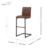 Ronan Leatherette Bar Stool - Set of 2