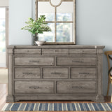 Pulaski Furniture Madison Ridge 10 Drawer Dresser in Heritage Taupe P091100-PULASKI P091100-PULASKI