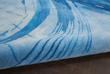 Nourison Symmetry SMM01 Artistic Handmade Tufted Indoor Area Rug Blue/Ivory 7'9" x 9'9" 99446495303