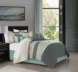 Euphoria blue/grey king 12 Pc. comforter set