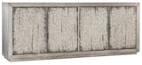 Hooker Furniture Melange Transitional Pine and Hardwood Solids with Aluminum Sheet Claydon Credenza 638-85400-SLV