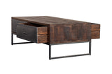 Porter Designs Metropolitan Solid Mango Wood Industrial Coffee Table Brown 05-108-01-3254