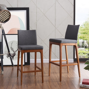 New Pacific Direct Devon Fabric Counter Stool, (Set of 2) 4400013-NS-NPD