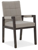 Miramar - Aventura Transitional Miramar Aventura Cupertino Upholstered Arm Chair In Oak Solids And Fabric - Set of 2