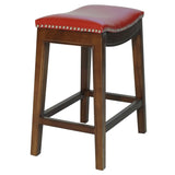 Elmo Bonded Leather Counter Stool - Red