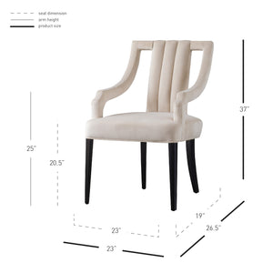 Viola Velvet Klismos Chair - Elegant Greek-Inspired Design with Black Birch Legs, Fully Assembled Style