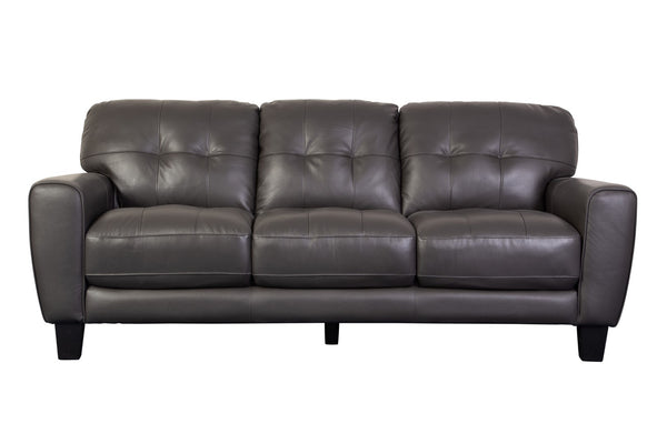 Porter Designs Penner Top Grain Leather Modern Sofa Gray 02-189C-01-3078
