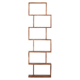 Porter Designs Urban Solid Sheesham Wood 6 Shelf Contemporary Bookcase Natural 10-117-01-8043