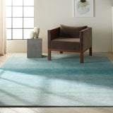 Nourison Calvin Klein Linear Glow GLO01 Handmade Woven Indoor only Area Rug Aqua 7'9" x 10'10" 99446136770