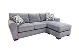 Porter Designs Savannah Soft Chenille Reversible Fabric Modern Sectional Gray 01-207-16-1731