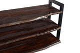 Porter Designs Manzanita Live Edge Solid Acacia Wood Natural TV Stand Gray 06-196-10-BS64M