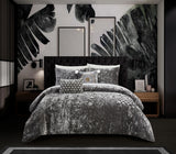 Alianna Grey Queen 5pc Comforter Set
